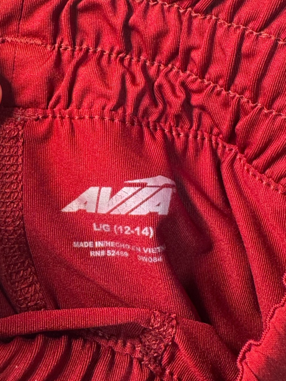 Avia Deep Red Athletic Elastic-Waist Shorts - Picture 4 of 5